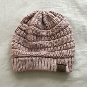 C.C Blush Pink Knit Beanie